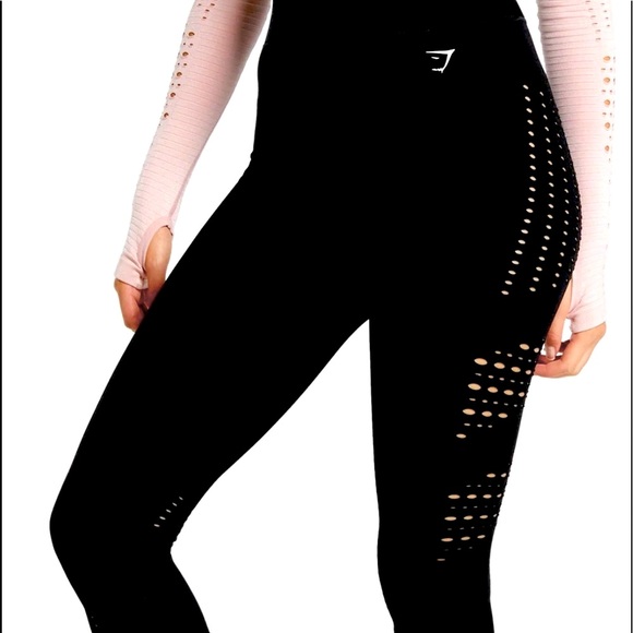 Gymshark Glow Seamless Tights Black S - Picture 2 of 3